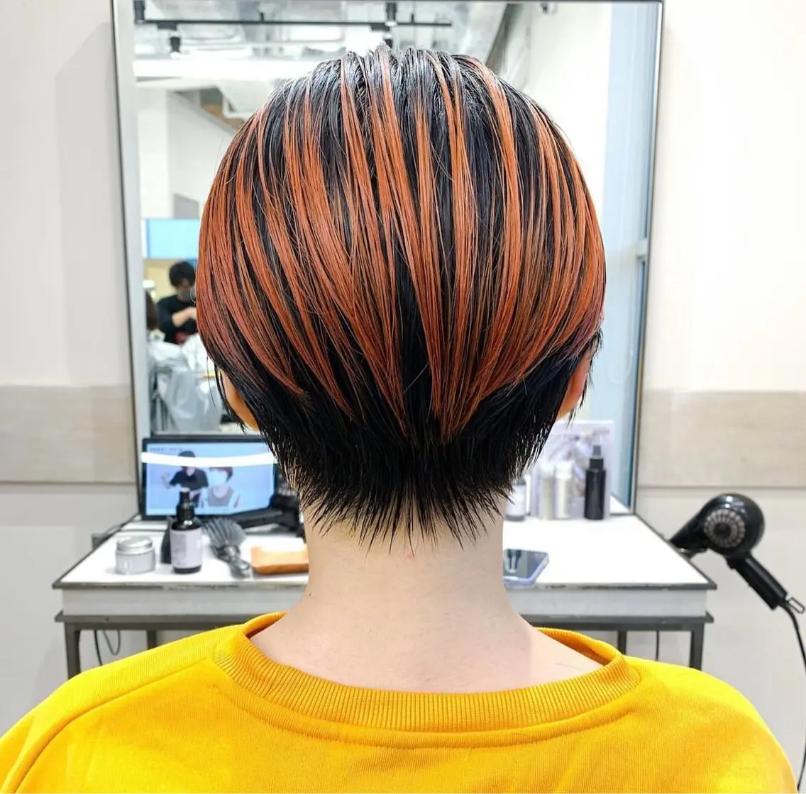 ショート カラー ヘアアレンジ メンズ キッズ 🦠デザインカラー/ 魚瀬あおい🦠のヘアスタイル