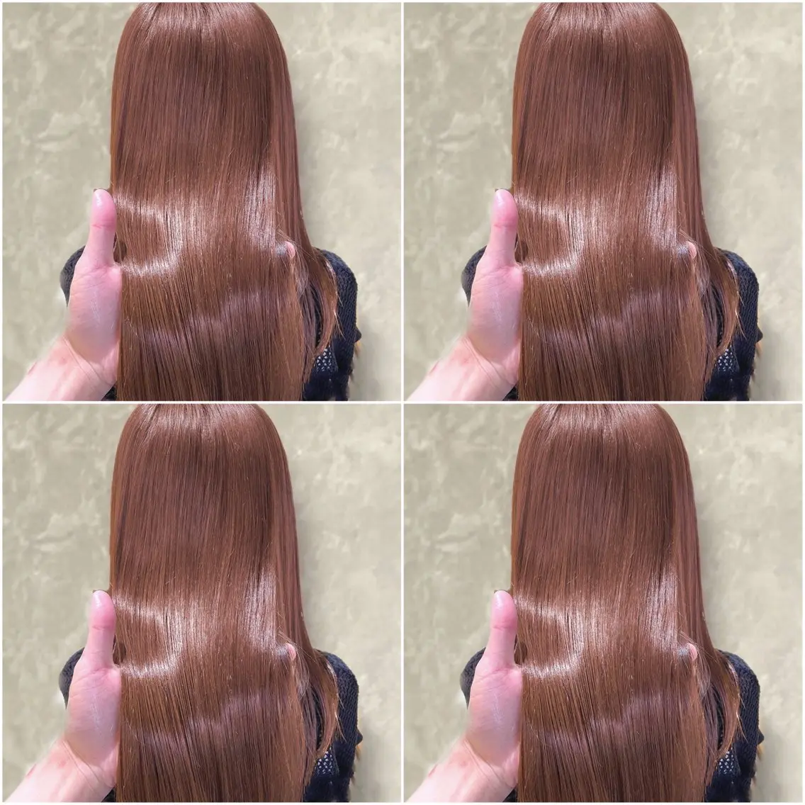 ロング パーマ 縮毛矯正 トリートメント 心斎橋/ブリーチなし 髪質改善/レイヤーのヘアスタイル