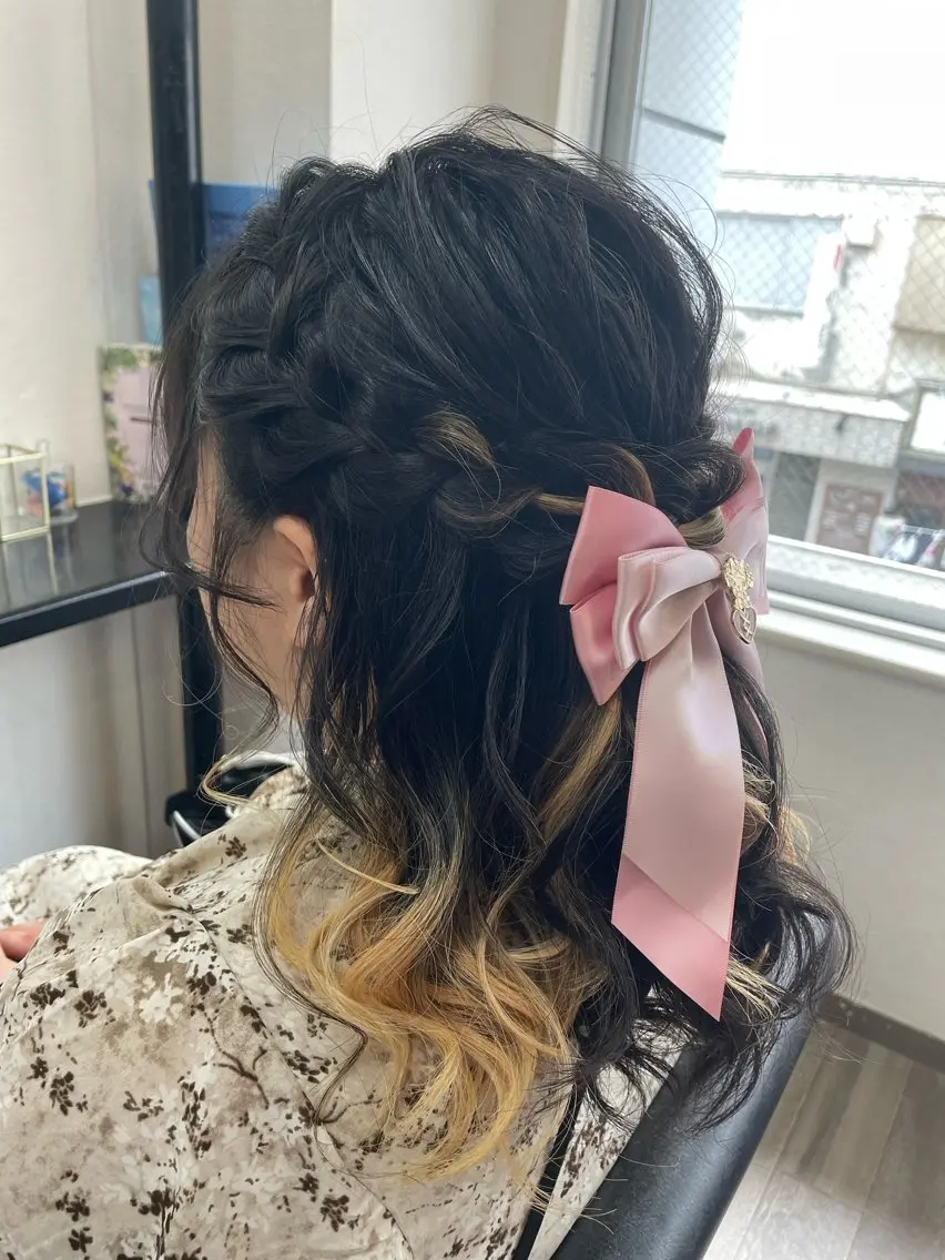 ヘアアレンジ ハーフアップ 💜Rebre** Mayu💜のヘアスタイル