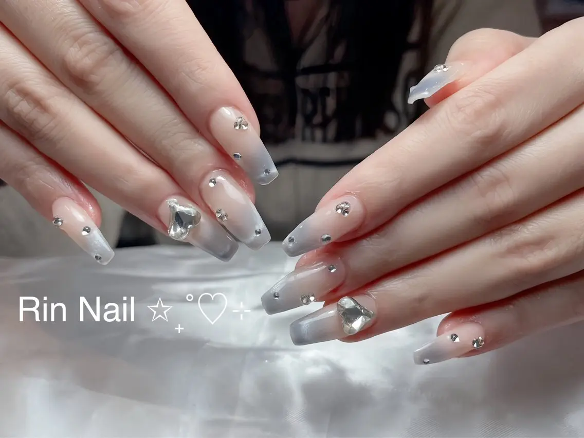 ネイル アートネイル チークネイル ジェルネイル ロングネイル マグネットネイル ハンドネイル Rin Nail 新大久保店のネイルデザイン