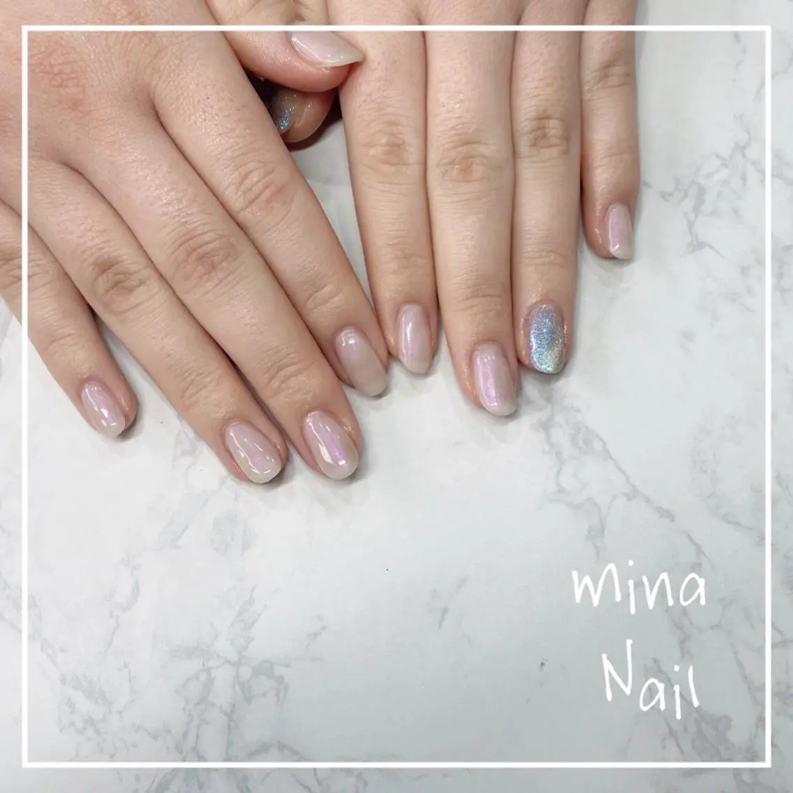 ネイル オーロラネイル マグネットネイル 春ネイル mina Nailのネイルデザイン