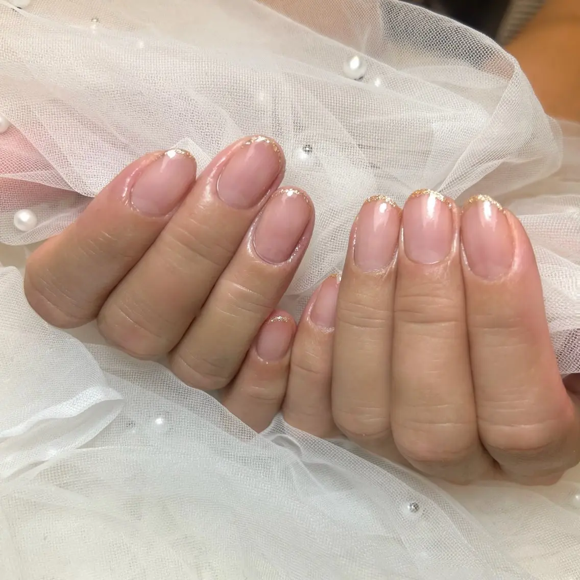 ネイル ラメ(グリッター) オフィスネイル ワンカラーネイル ハンドネイル Champ瓢箪山店 つかもとのネイルデザイン