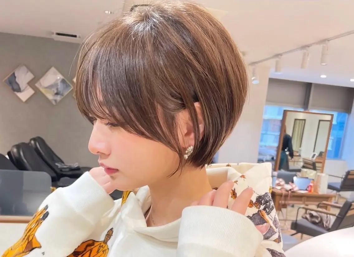 ショート ショートヘア 縮毛矯正 《髪質改善✖️レイヤ ー🩶》ナオヤのヘアスタイル