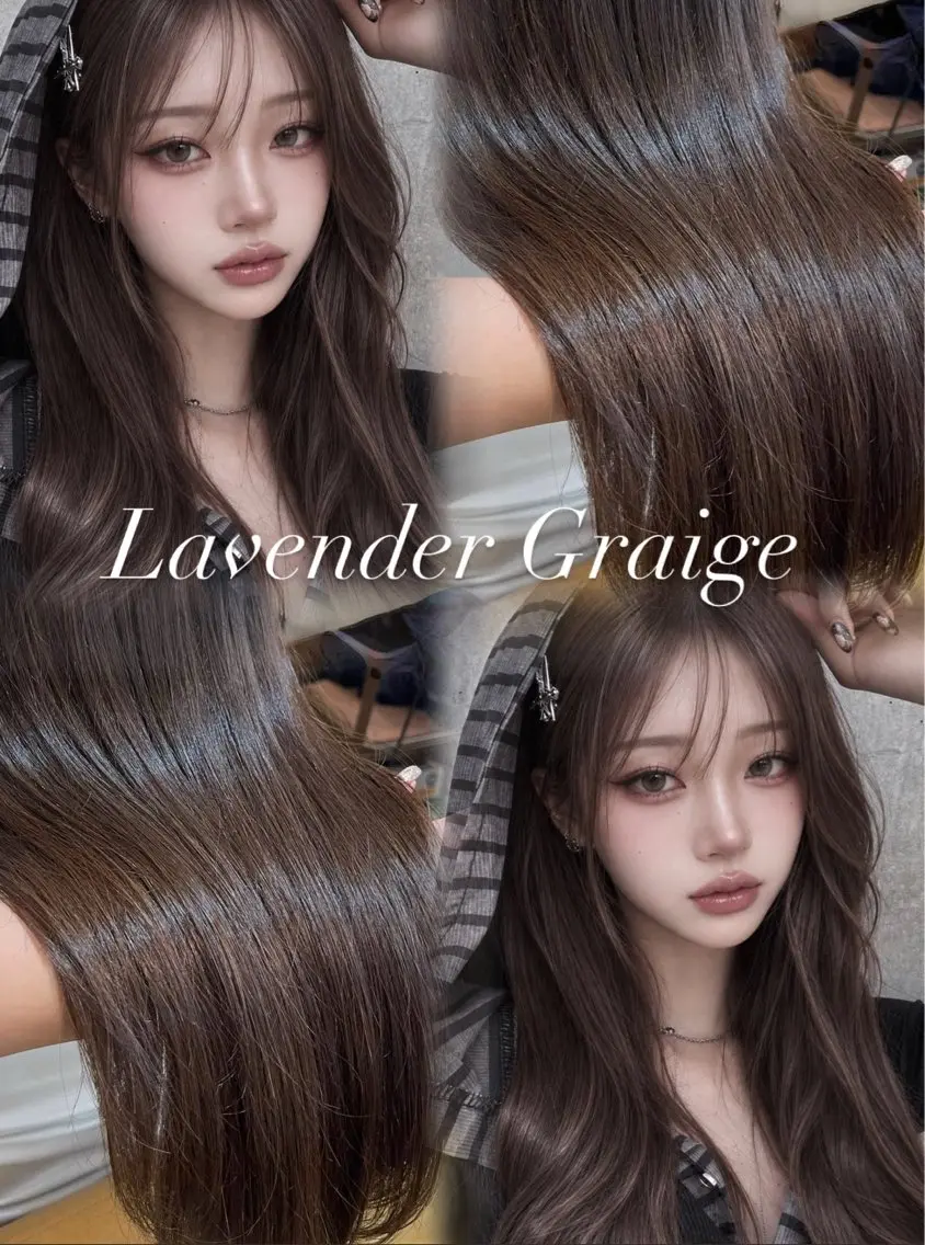 ロング カラー ブリーチ 透明感カラー グレージュ ブリーチなしカラー ヘアカラー トリートメント 髪質改善| ブリーチ 絹髪🦋shukaのヘアスタイル