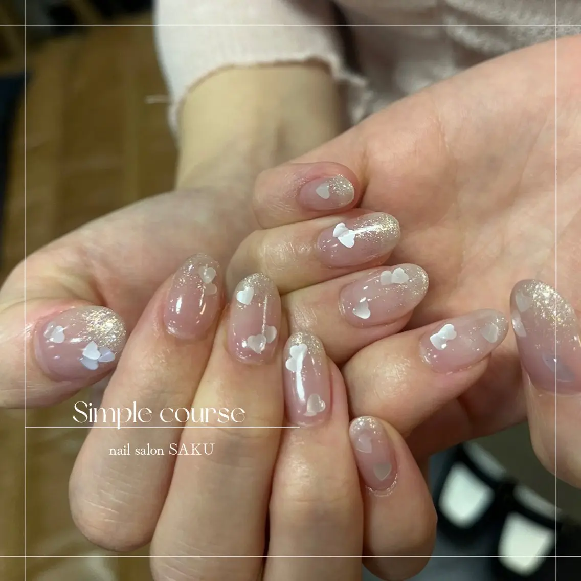 ネイル ニュアンスネイル シンプルネイル SAKU nail 作島茜のネイルデザイン