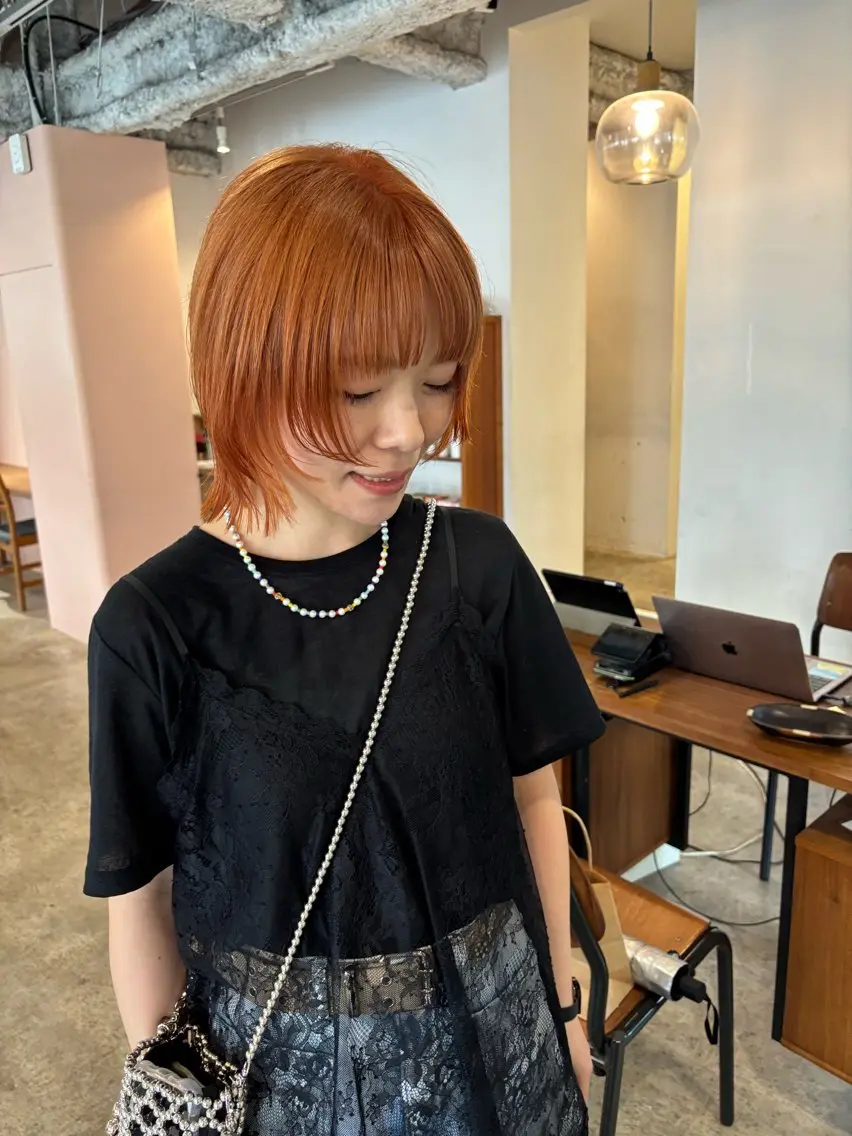 ミディアム カラー カット ヘアカラー トリートメント Hayashi Shioriのヘアスタイル