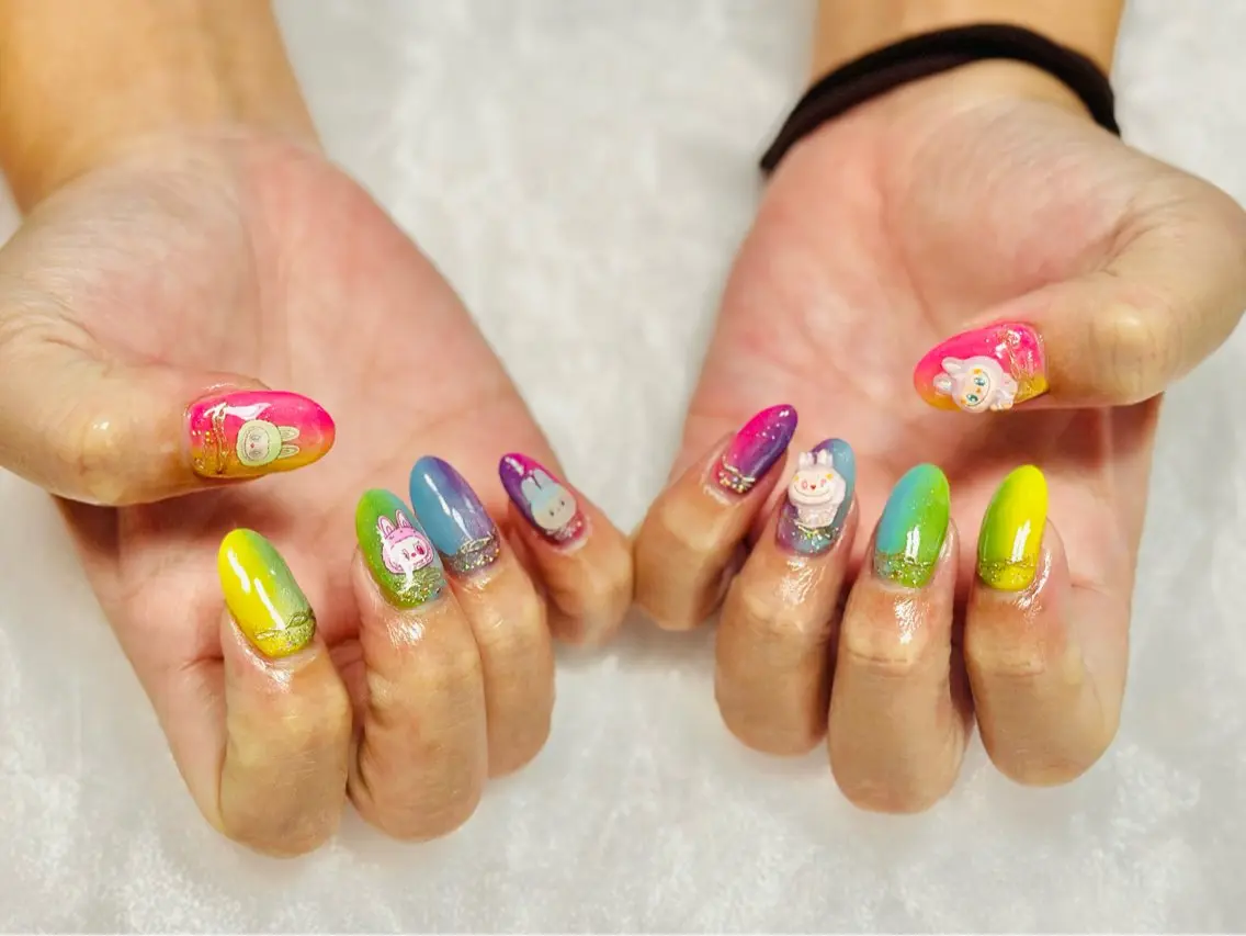 ネイル 長さ出し 持ち込み nailsalon oluoluのネイルデザイン