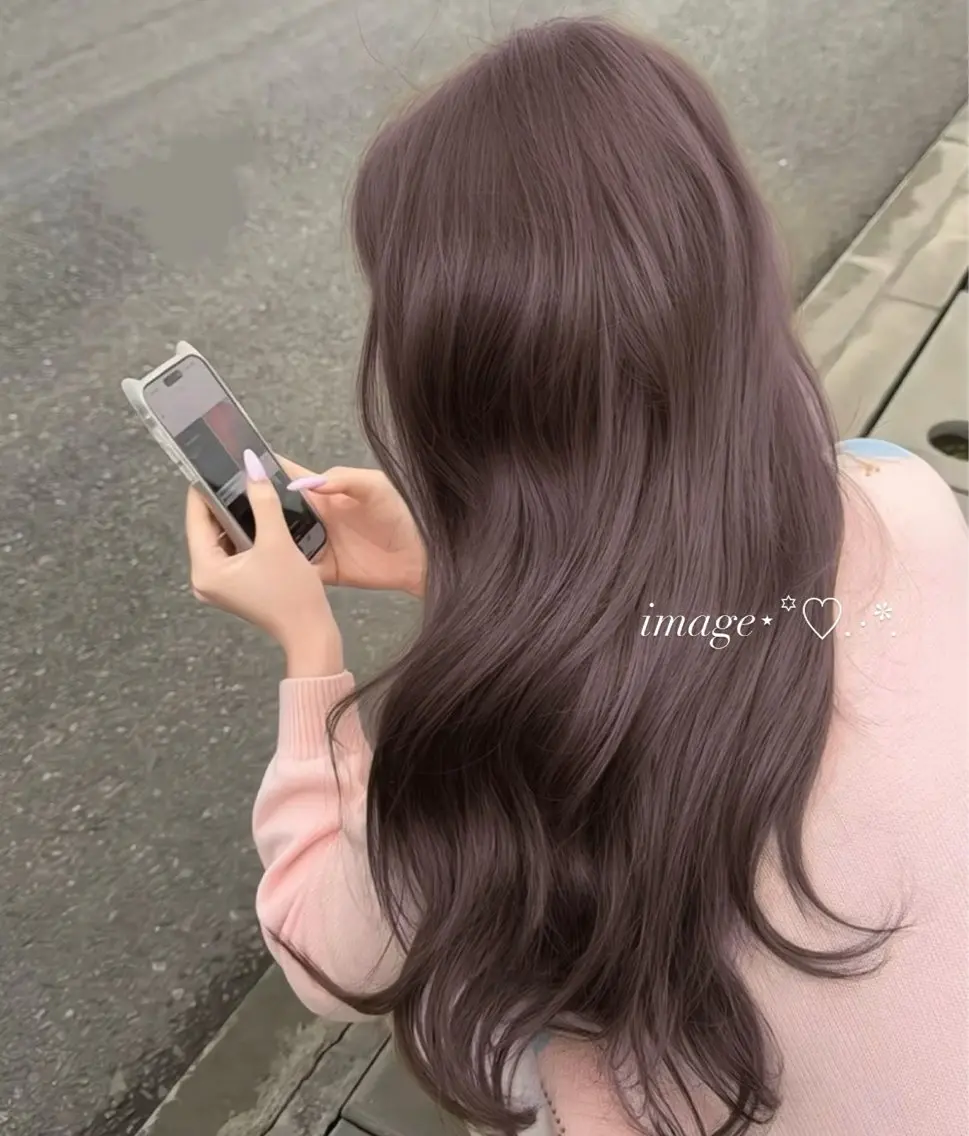 ロング ヘアカラー トリートメント 淡色ラベンダー♡ ニーナ🎀🦙のヘアスタイル