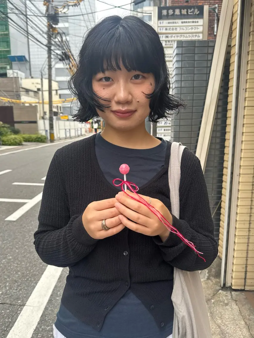 ショート カラー パーマ カット ヘアカラー パーマ しずく/Lilu/ 博多美容室のヘアスタイル