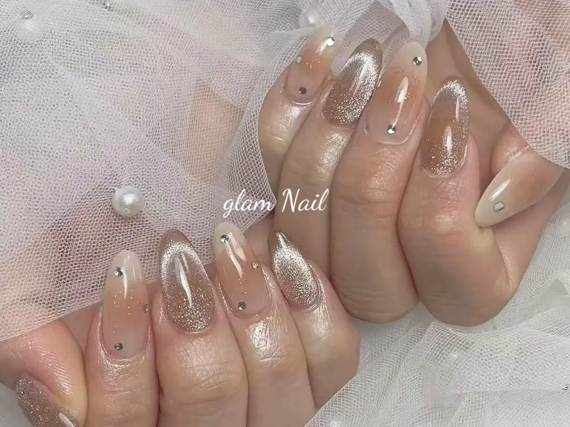 ネイル エツメ💅 長さ出し🎀デザインのネイルデザイン