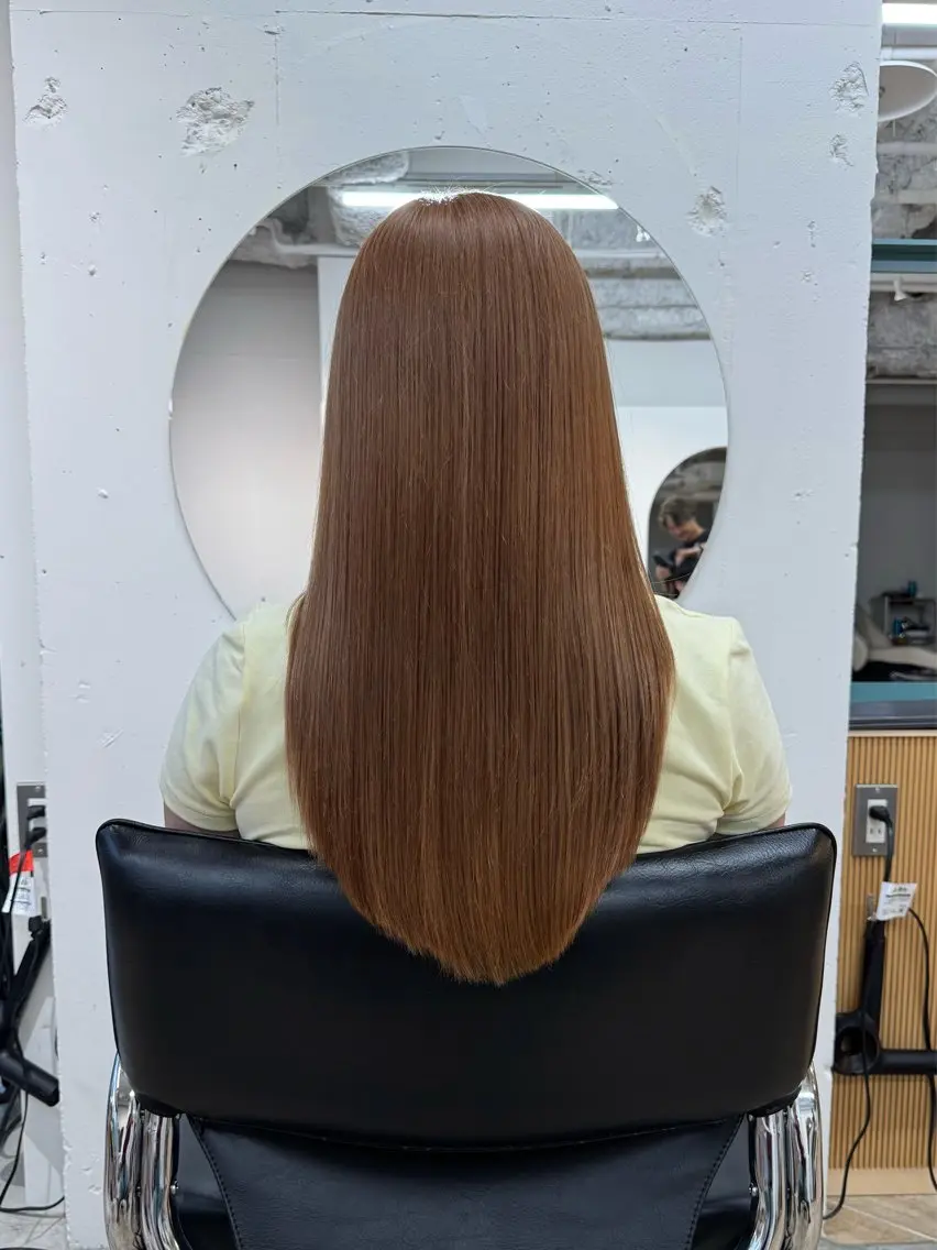 ロング ヘアカラー トリートメント ダブルカラーベージュ 新潟/万代/髙橋魁真のヘアスタイル
