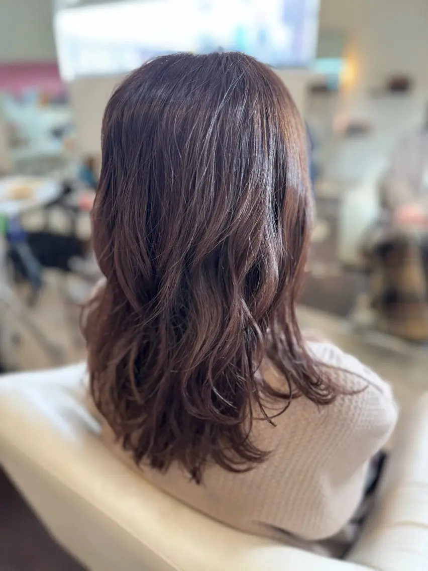 ミディアム カラー ベージュカラー ブラウンカラー 透明感カラー 長屋 裕也のヘアスタイル