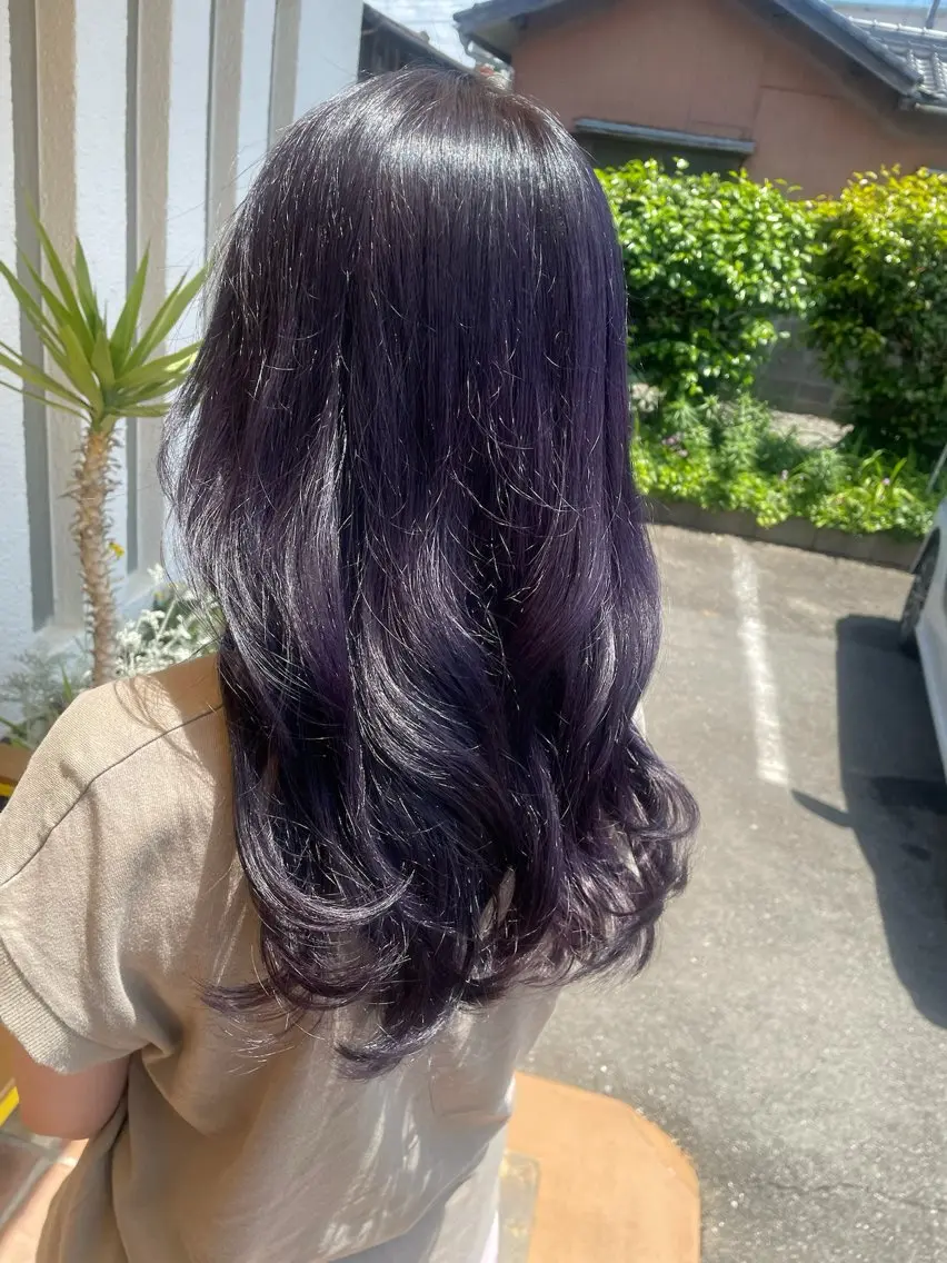 カラー ブリーチ ディープラベンダー ラベンダーカラー シルバー 10/4〜産休菊池 栄里奈のヘアスタイル