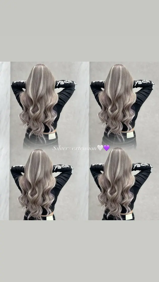 ロング 縮毛矯正 ヘアカラー 璃 音のヘアスタイル