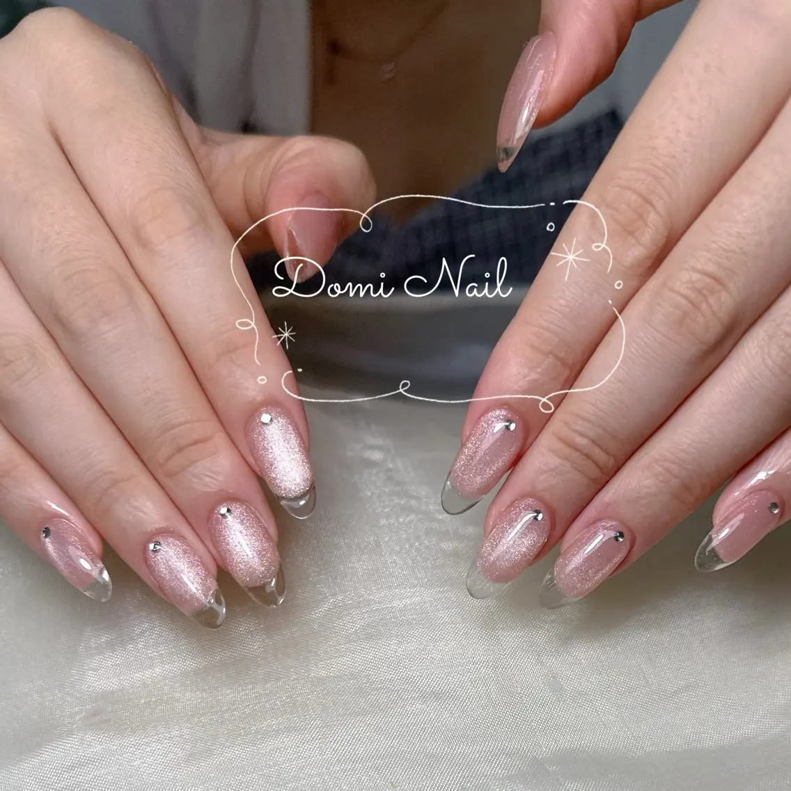 ネイル クリアネイル フレンチネイル ネイルチップ Domi Nail Salonのネイルデザイン