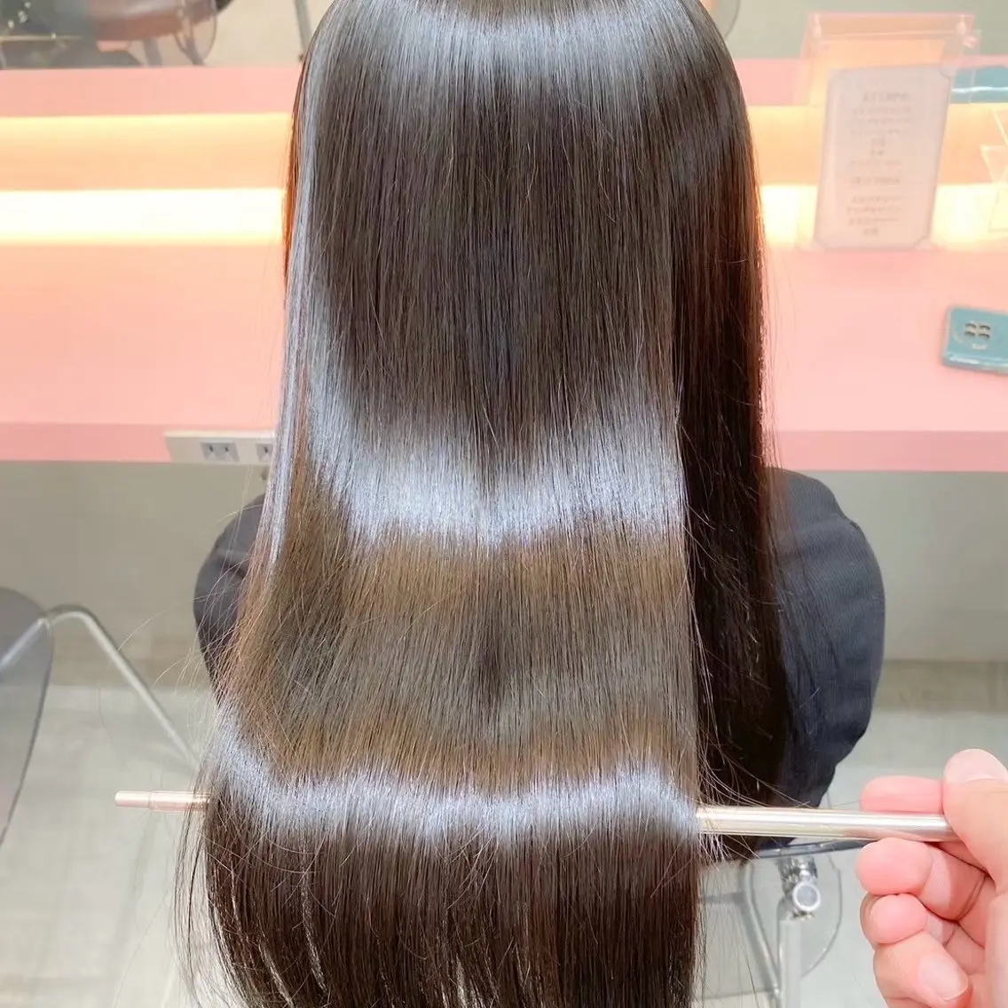 【💎ミニモ限定💎】髪質改善"巻ける"縮毛矯正✨➕カット➕内部補修ケアトリートメント💖(超音波アイロン付き🥣🌟の写真