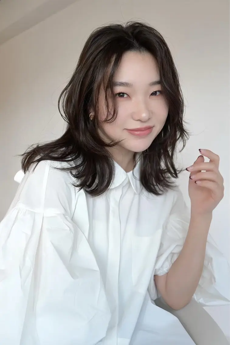 ミディアム 越坂部 桃子のヘアスタイル