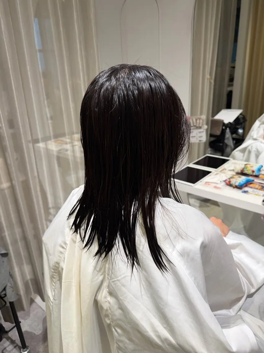ミディアム カット トリートメント 福山艶髪|髪質改善| 三宅星哉のヘアスタイル