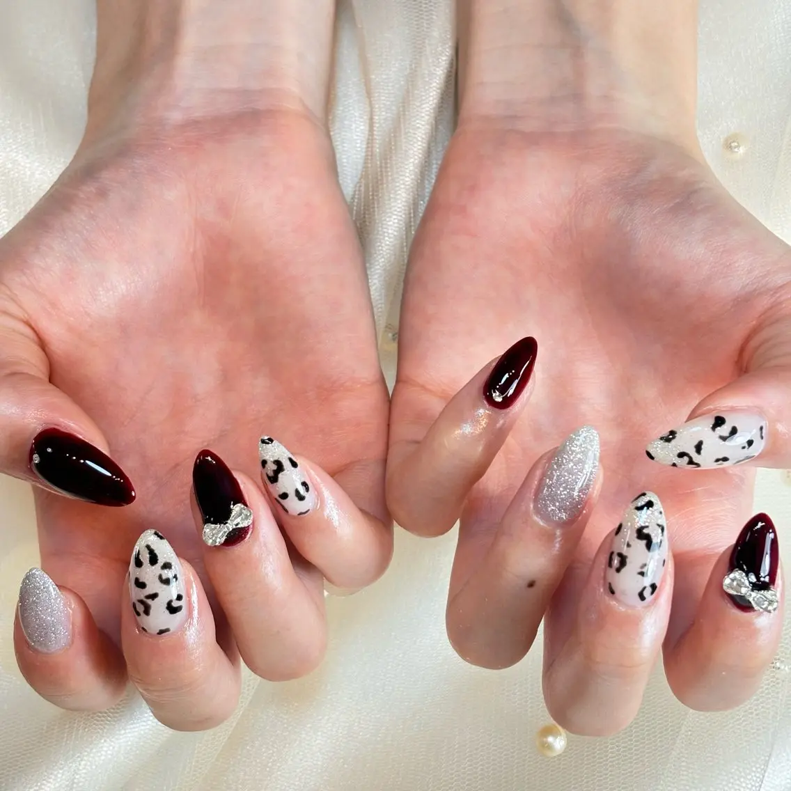 ネイル 桜ネイル 長さ出し フレンチネイル 韓国ネイル マグネットネイル ハンドネイル Kiwami nailsalonのネイルデザイン