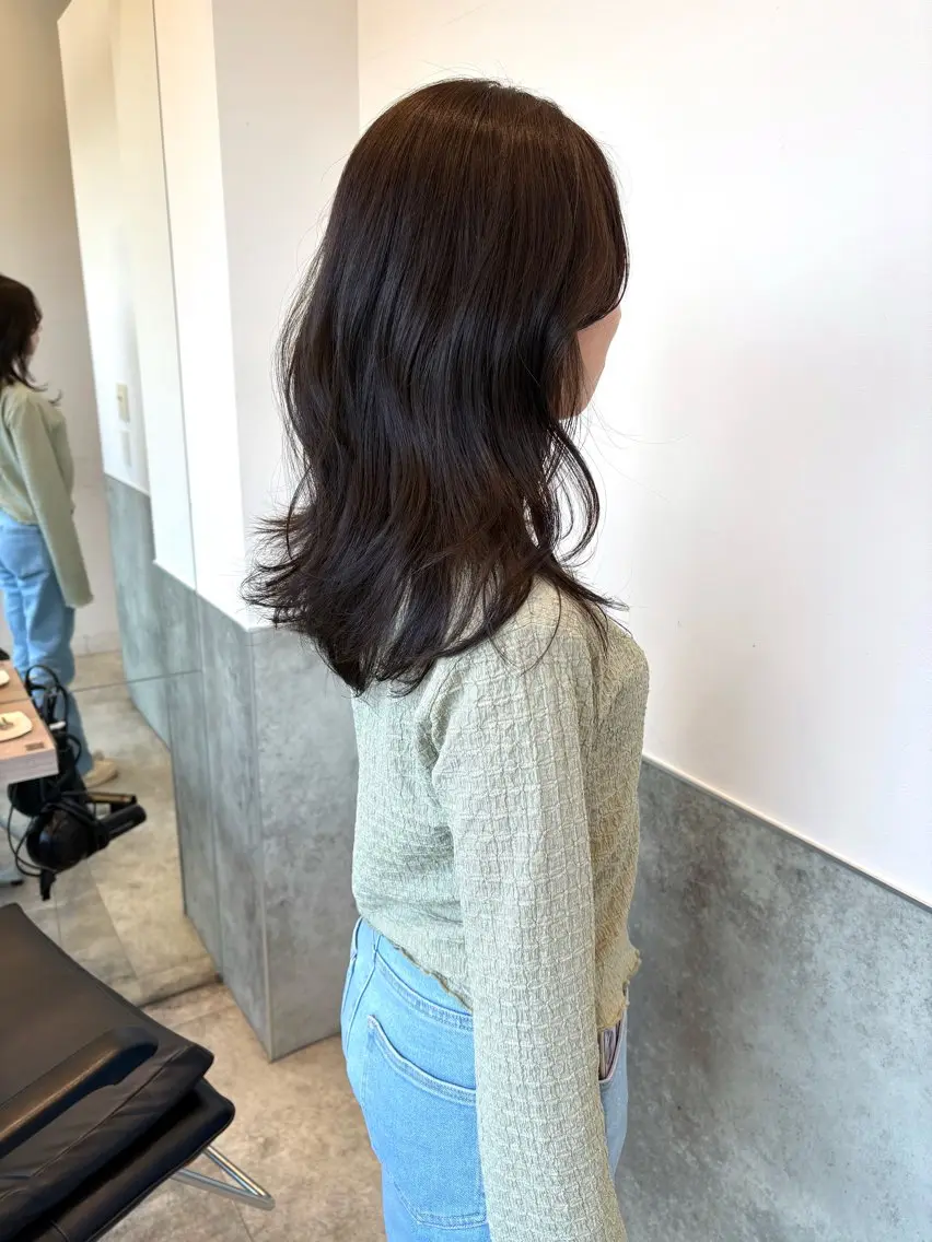 セミロング カラー レイヤーカット カット ヘアカラー mao | 柔らか艶カラー🫧のヘアスタイル