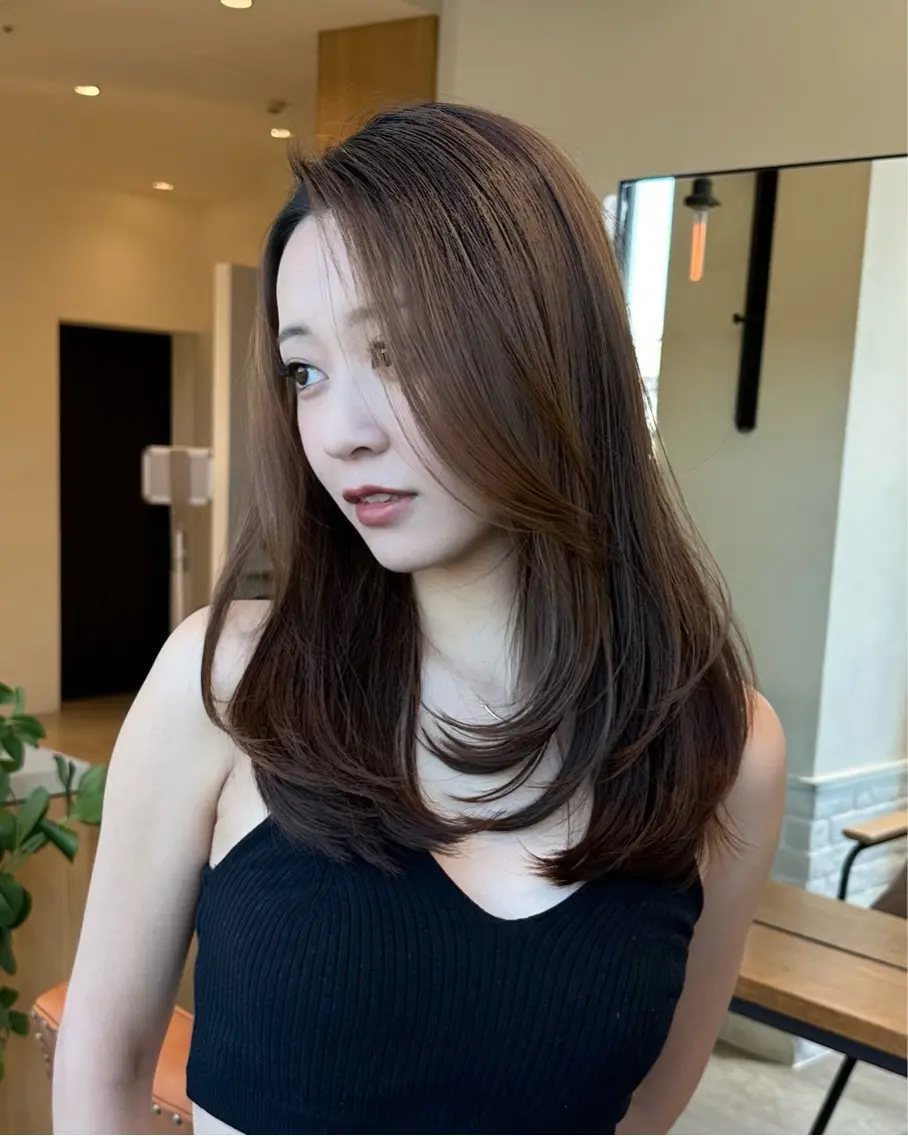 ロング カラー パーマ ヘアアレンジ ⭐️銀座/ショート/ 艶カラー/りょうがのヘアスタイル