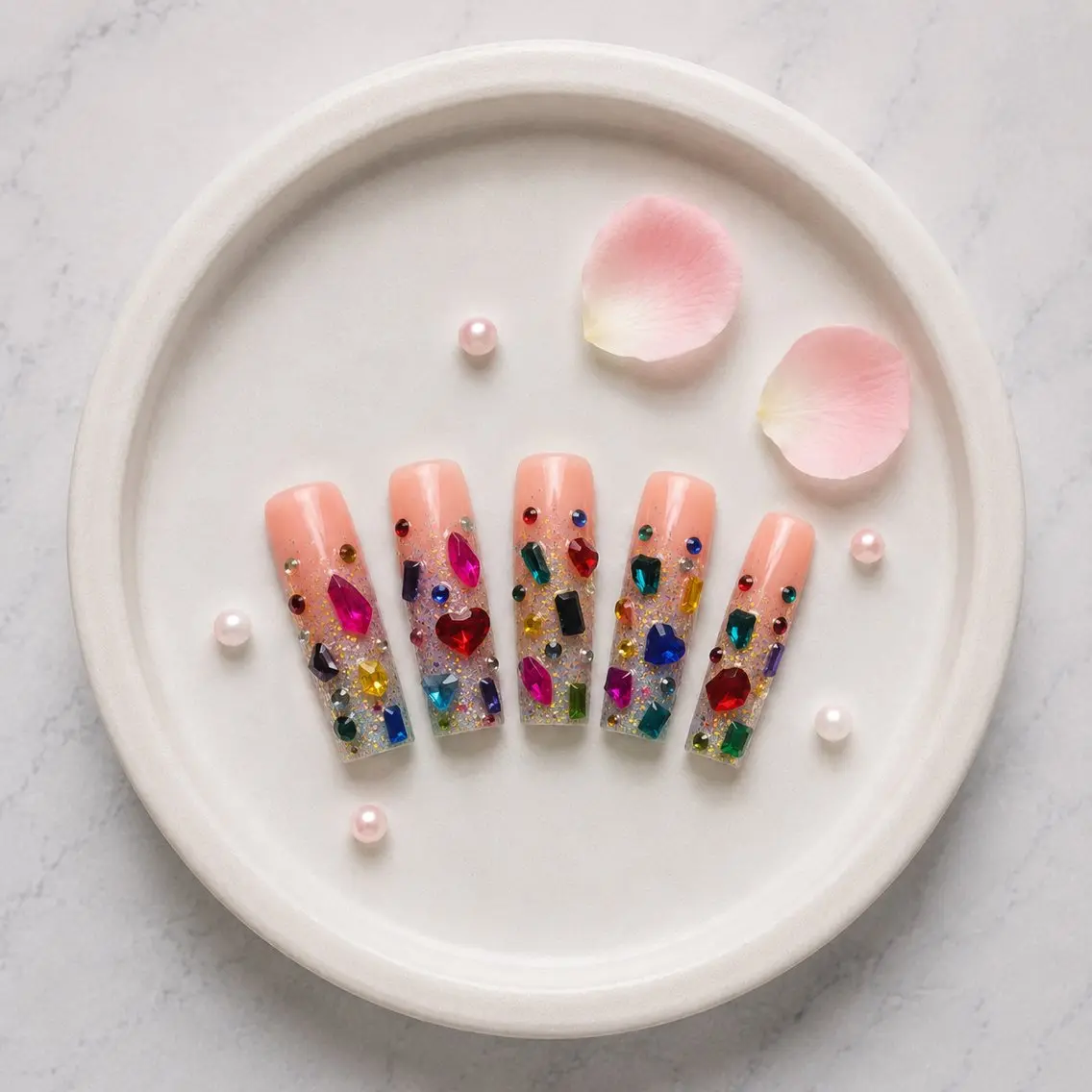 ネイル ゴールド グラデーション キラキラネイル ラメ(グリッター) ピンク Michan Nailのネイルデザイン