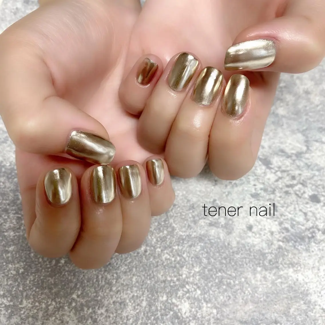 ネイル ミラーネイル ワンカラーネイル テネルネイル tener nailのネイルデザイン