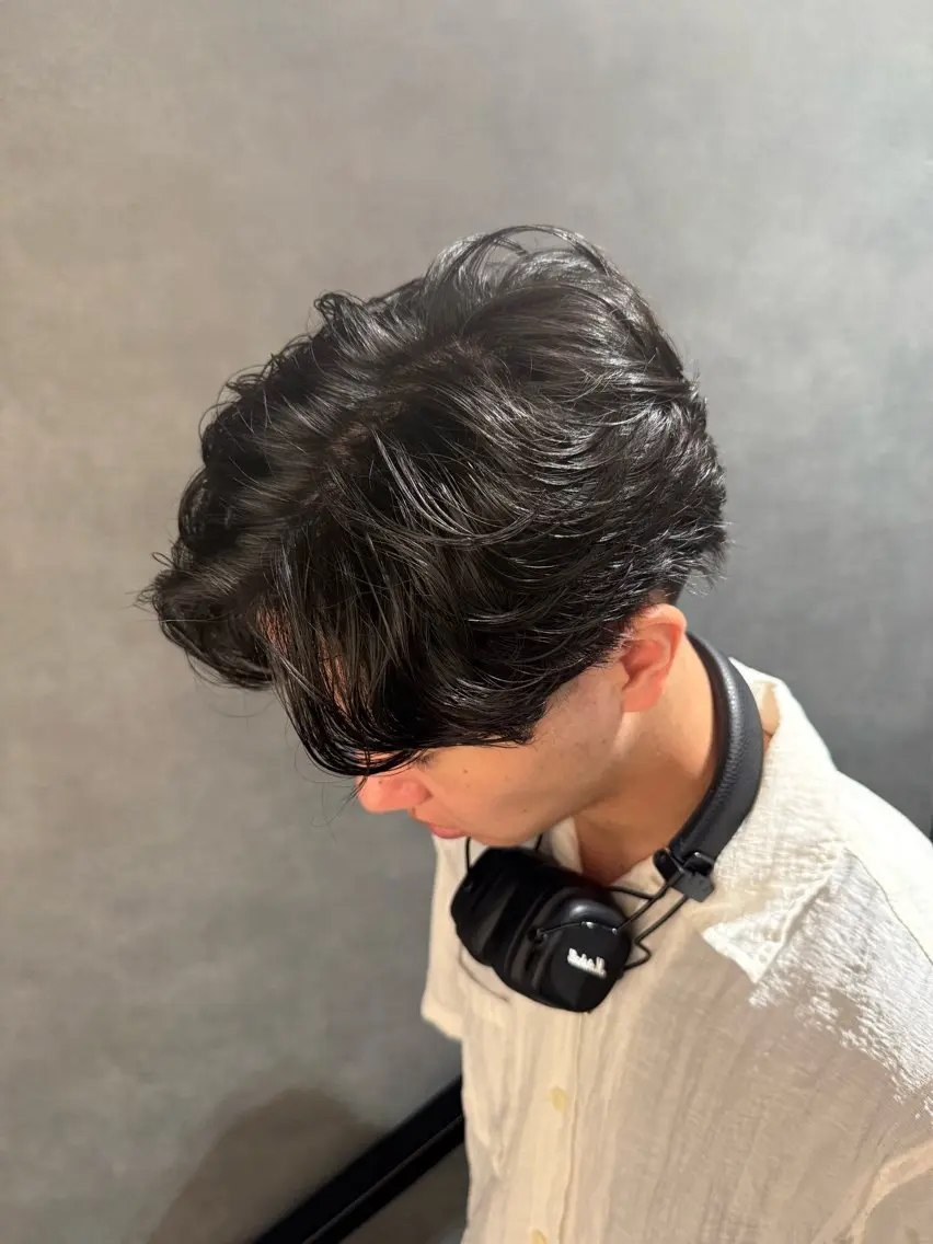 ショート パーマ メンズ デザインパーマ/ 毛流れカット 堀 綺のヘアスタイル