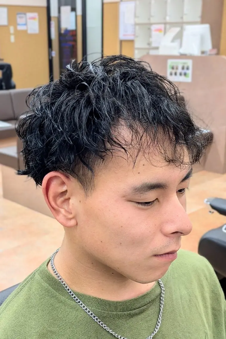 ショート パーマ 理容プラージュ燕三条 福井のヘアスタイル