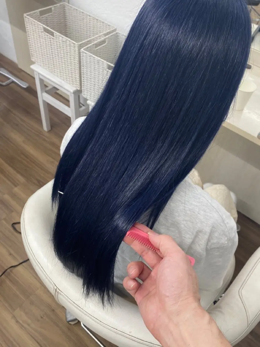 ロング ヘアカラー トリートメント GLOSS 心斎橋 山上のヘアスタイル