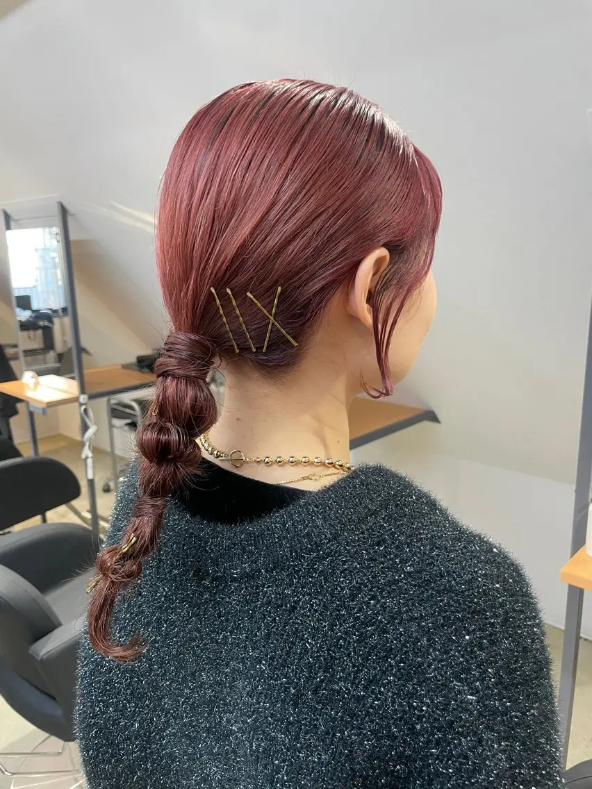 ヘアセット【結婚式、推し活などに】🎀の写真
