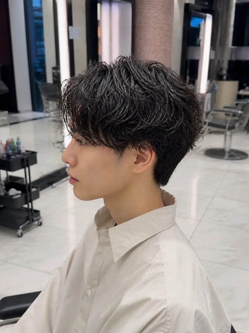 メンズ カット パーマ トリートメント 🎸メンズ朝ラク！ パーマ特化ren🎸のヘアスタイル