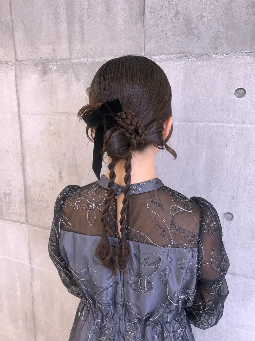 ロング ヘアセット EARTH平塚 🎀白石 りおん🤍のヘアスタイル