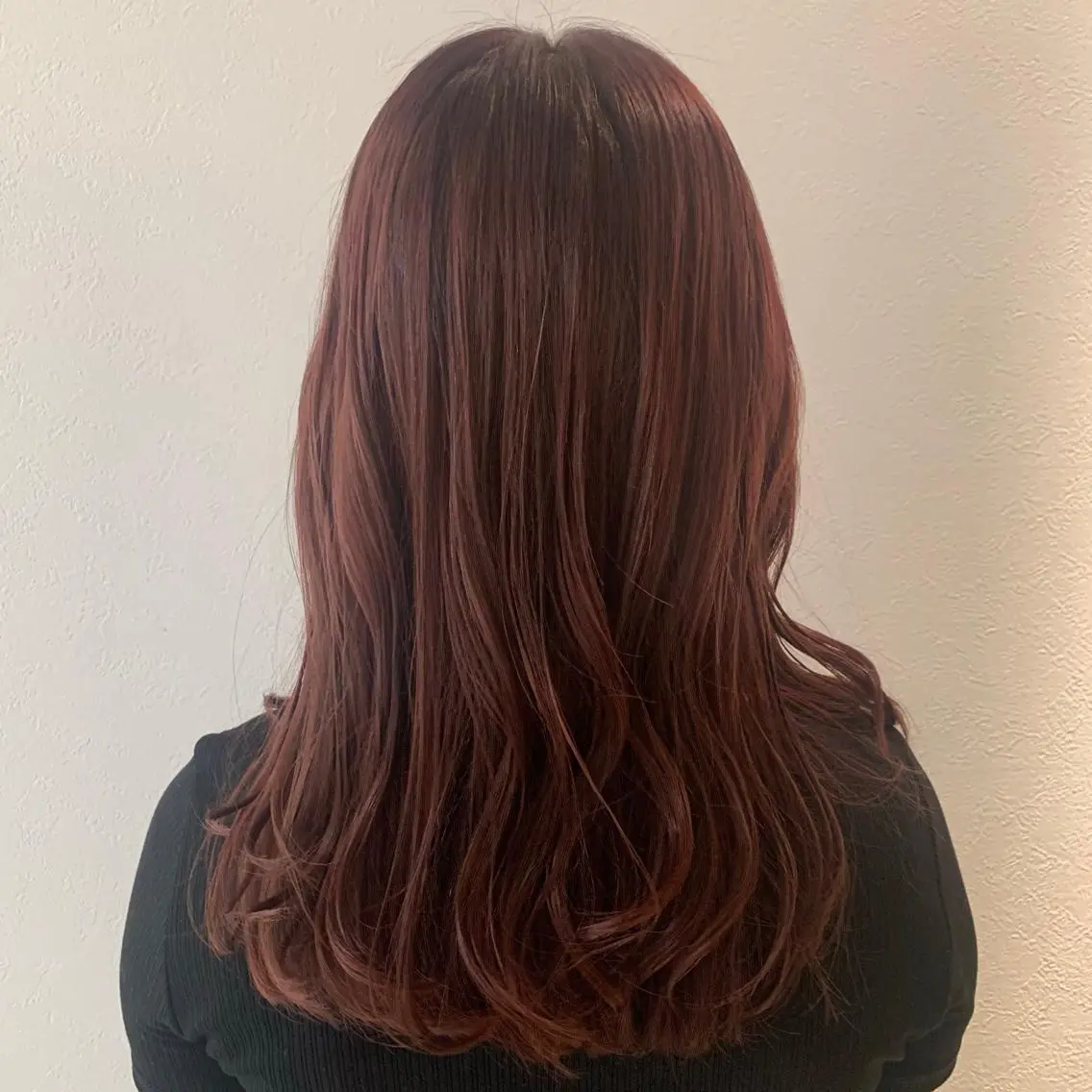 ロング カラー ブリーチ レッドカラー 福田千尋/インナー カラー/縮毛矯正のヘアスタイル