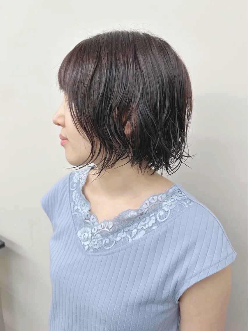 ミディアム パーマ カット パーマ ボブ/ゆるふわ ボブパーマ/とういのヘアスタイル