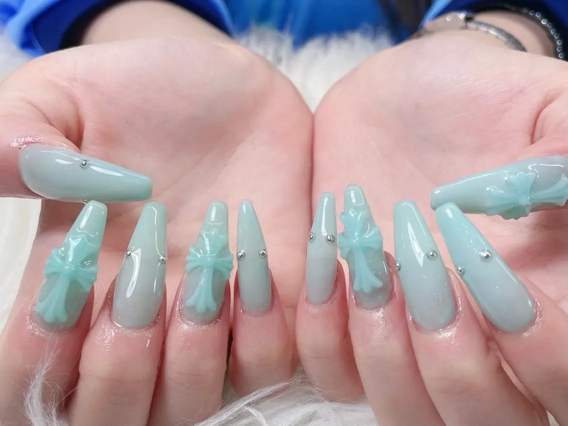 ネイル 長さ出し フレンチネイル グラデーション 韓国ネイル マグネットネイル ハンドネイル VB HEAVEN nailのネイルデザイン