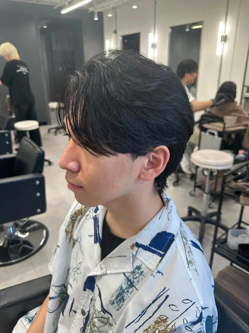パーマ メンズ カット パーマ トリートメント ヘッドスパ ヘアセット Bond Story /名駅【メンズ専門】のヘアスタイル