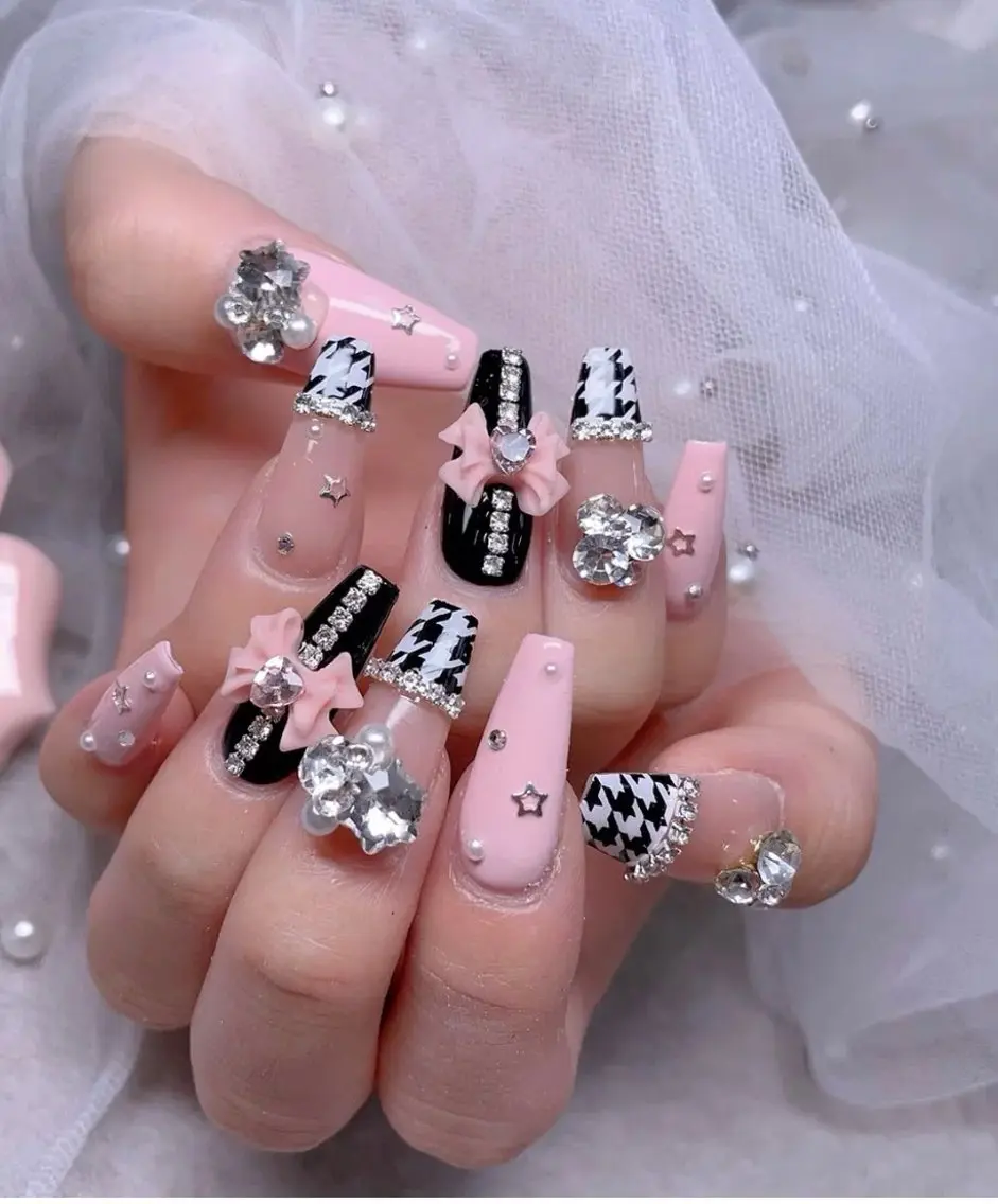 💅【チップ長さだし】+60分綺麗上品なアート/持ち画像可¥14,680の写真