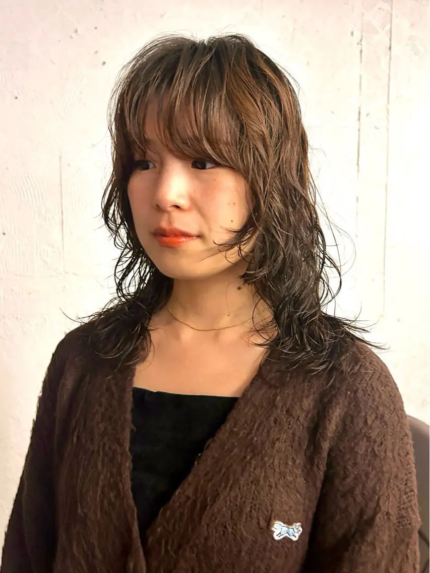 【当日予約限定‼️】似合わせ小顔カット＋抜け感パーマ🌀の写真