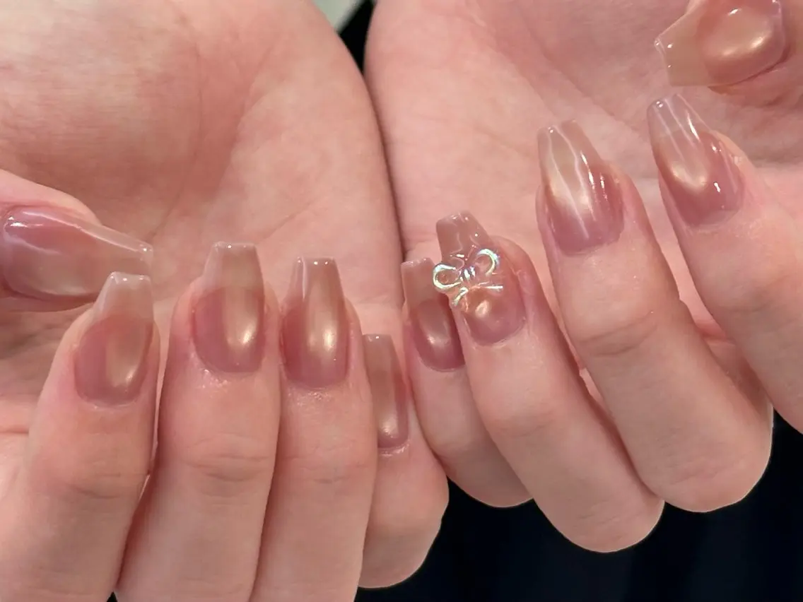 【hand】オフありマグネットワンカラー+パーツ2つまで🤍✨¥0の写真