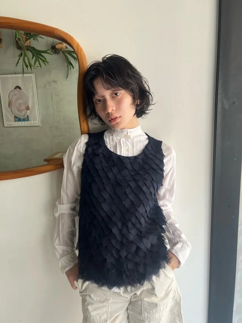 ミディアム カット ナガミ ショウのヘアスタイル