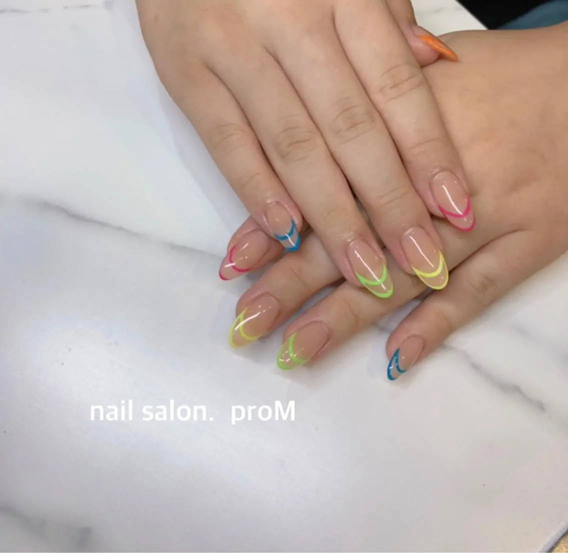 ネイル ダブルフレンチ フレンチネイル *・*MIMnail 1号店・*:・*のネイルデザイン
