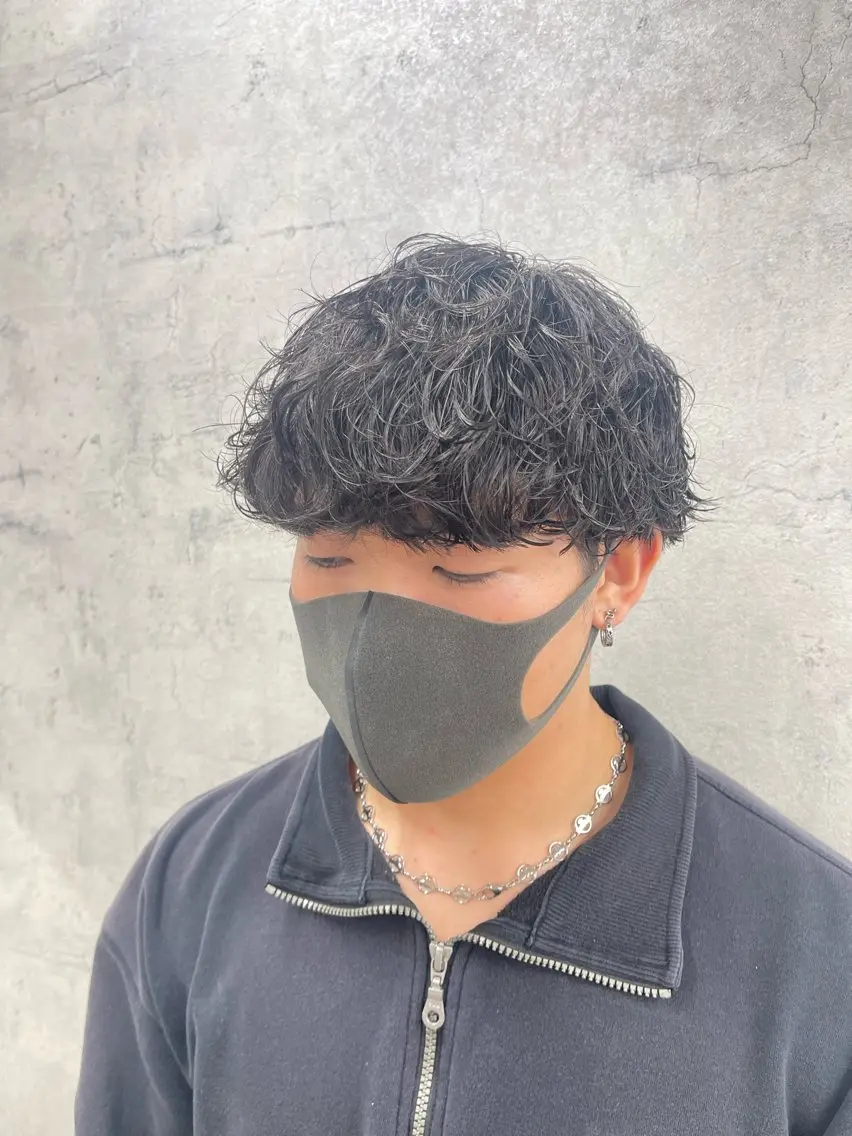 ミディアム メンズ カット パーマ ✨メンズ支持率no1 野上✨のヘアスタイル
