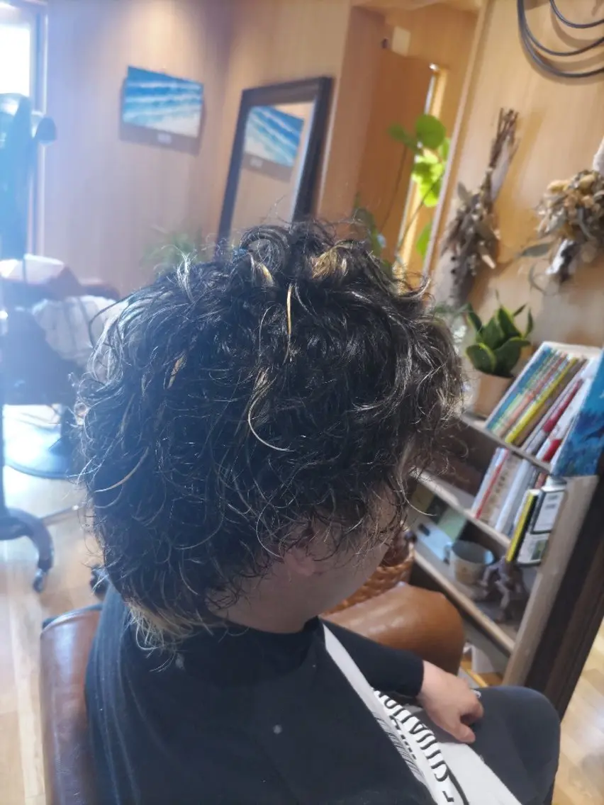 メンズツイストスパイラルパーマの写真