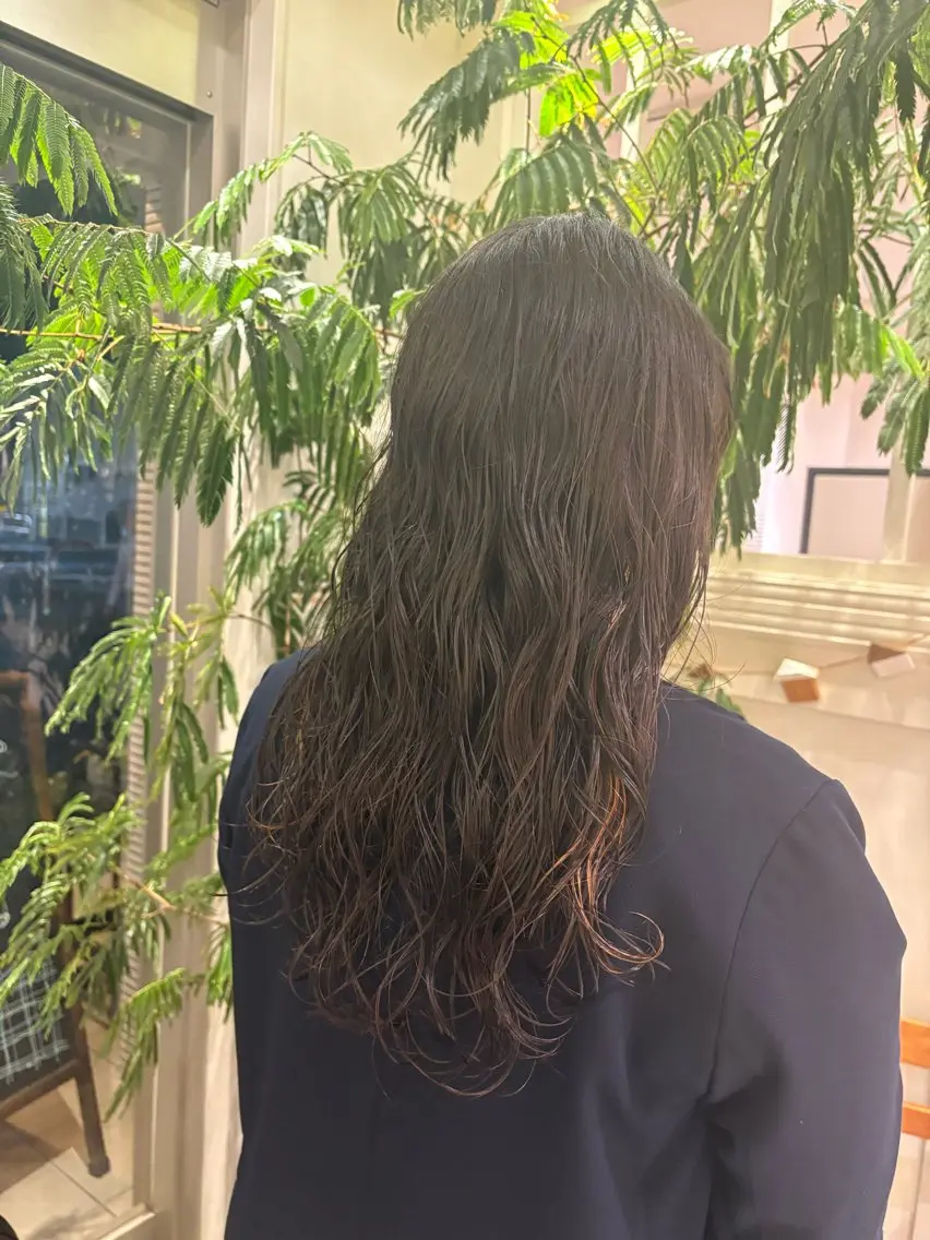 ロング カット パーマ えんどう ゆめはのヘアスタイル