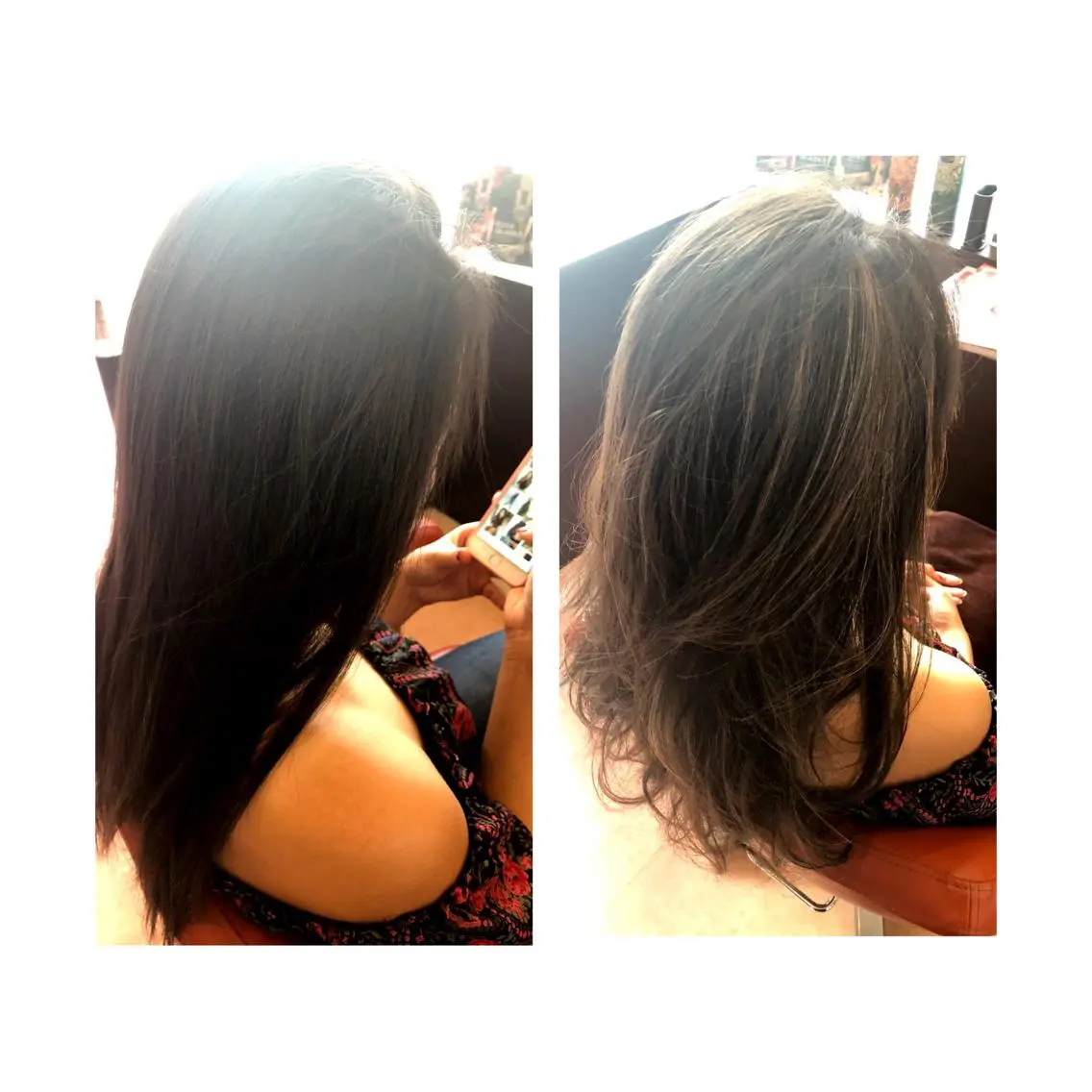 ロング ハイライト やまぐち まりんのヘアスタイル