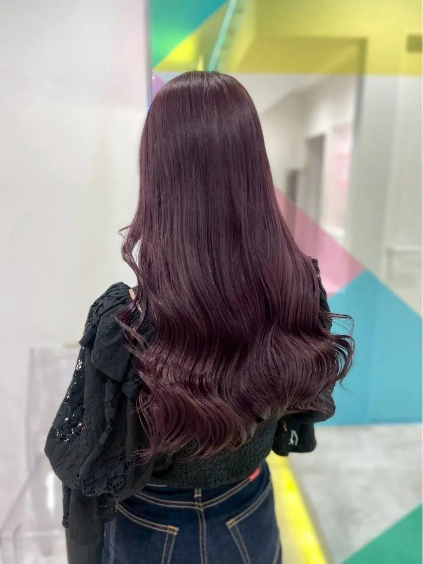 ロング カラー ヘアカラー トリートメント トレンド暖色ヘア🍒 miu🍒のヘアスタイル