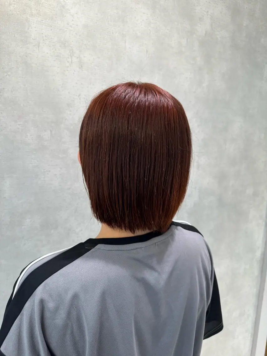 カラー ブラウンカラー オレンジ オレンジブラウン ANKHCROSS Hiyori💙のヘアスタイル