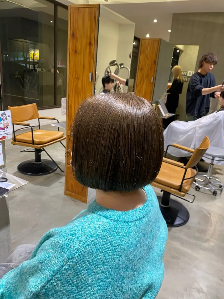 ショート カラー ヘアカラー トリートメント 透明感カラー 天羅のヘアスタイル