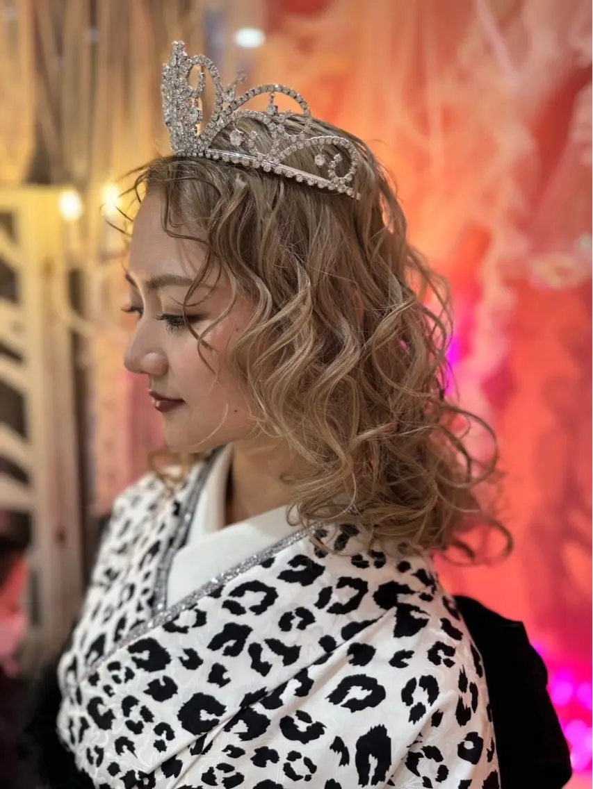セミロング ヘアアレンジ 着付け hanaCoco ハナココのヘアスタイル